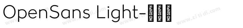 0penSans Light字体转换